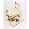 StonKraft Wooden 3D Puzzle Miniature Drafting Table Home Decor Construction Toy Modeling Kit