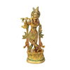 StonKraft - Brass Krishna Murti Idol Statue Sculpture