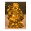 Tied Ribbons ecorative Good Plated Luck Laughing Buddha Idol Statue Showpiece