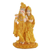 Tied Ribbons Gold Plated Radha Krishna Idol Statue Showpiece Resin Decoration Items