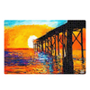 Webby Wooden Sunset Over The Bridge Jigsaw Puzzle 1000 Pieces Multicolor