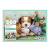 Frank Puppy and Rabbits Jigsaw Puzzle (500 Pieces) for Adults and Kid  for Focus and Memory -33923