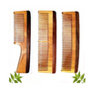 Rufiys Neem Wooden Comb Neem Wood Wide Tooth for Hair Comb Handle Wide Mixed Tooth (Pack of 3)