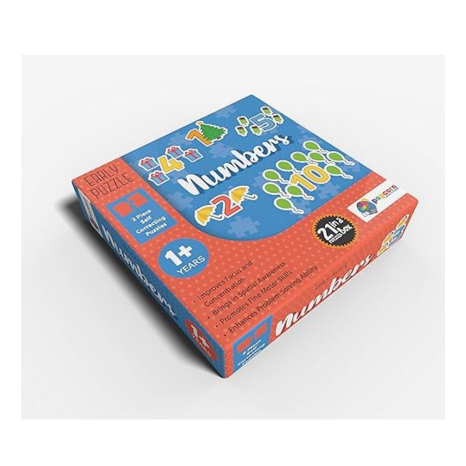 Popcorn Games & Puzzles Numbers 2 Piece Self Correcting Puzzles 21 Puz ...