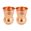 Indian Art Villa Copper Glass Tumbler Hammer Design