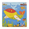 Skillofun Kids Wooden Theme Puzzle Standard Whale Knobs Multi Color