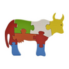 Skillofun Wooden Take Apart Puzzle Large Cow Multi Color