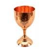 Indian Art Villa Hammered Flute Design Copper Wine Goblet Glass Tumbler | 250 ml