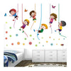StickMe Kids Playing Climbing Up The Rope Baby Kids Learning Education Wall Sticker -SM329