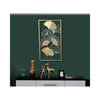 DSH Crafting Your Curiosity Gold Metal Wall Decor Leaf Wall Hanging Sculpture Gold Frame