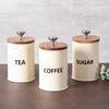 Nestroots Cache Kitchen Canister Jars Cream Set of 3