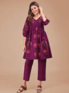 Tikhi Imli Embroidered V Neck Tunic With Trousers Co-Ords