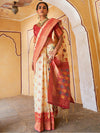 Janasya Woven Design Zari Silk Cotton Patola Saree