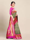 Anjaneya Sarees Ethnic Motifs Woven Design Zari Banarasi Saree