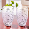 UMAI Double Wall Borosilicate Glass Coffee Mugs Set of 2 (450ml) | Starry Design | Transparent