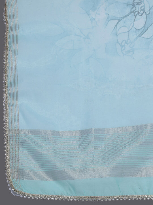 Ethnic Motifs Embroidered Regular Thread Work Kurta with Trouser & Dupatta