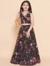 Bitiya by Bhama Girls Printed Ready to Wear Georgette Lehenga Set