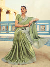 Satrani Floral Embroidered Pure Georgette Saree