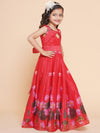 Bitiya by Bhama Girls Floral Printed Cut Out Gown