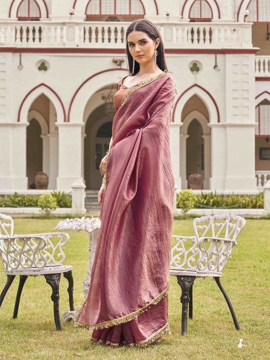 Tikhi Imli Sequinned Organza Saree