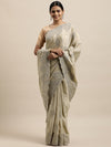 Kasee Beige Floral Embroidered Net Heavy Work Saree