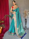 Satrani Jacquard & Tassels Zari Art Silk Fusion Saree