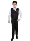 Pro Ethic Style Developer Boys Black & White Regular Fit Single Breasted Cotton 3 Pc Suit