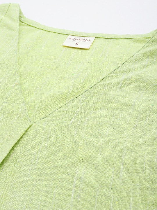 Women Panelled Pure Cotton Kurta with Trousers