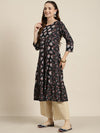 Here&now Ethnic Motifs Printed Gotta Patti Kurta