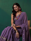 Sangria Floral Embroidered Sequined Zari Saree