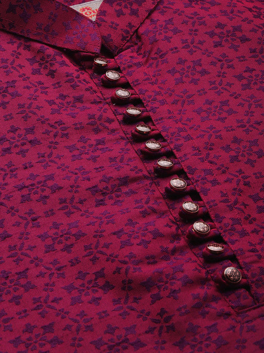 Anouk Men Floral Self Printed Long Kurta