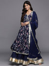 Varanga Floral Printed Georgette Anarkali Kurta with Dupatta