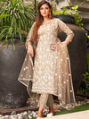 Tikhi Imli Floral Embroidered Chikankari Pure Cotton Kurta with Trousers & Dupatta
