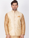 Vastramay Men Woven-Design Nehru Jacket