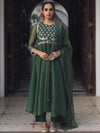 Anayna Women Ethnic Motifs Embroidered Panelled Kurta with Trousers & With Dupatta
