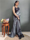 Satrani Striped Zari Poly Georgette Saree