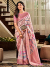 Satrani Abstract Printed Zari Silk Cotton Saree