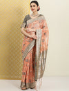 House of Pataudi Woven Design Ethnic Motifs Zari Silk Blend Saree