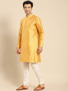 Amodh by Kisah Men Mustard Kurta (Set of 2)