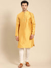 Amodh by Kisah Men Mustard Kurta (Set of 2)