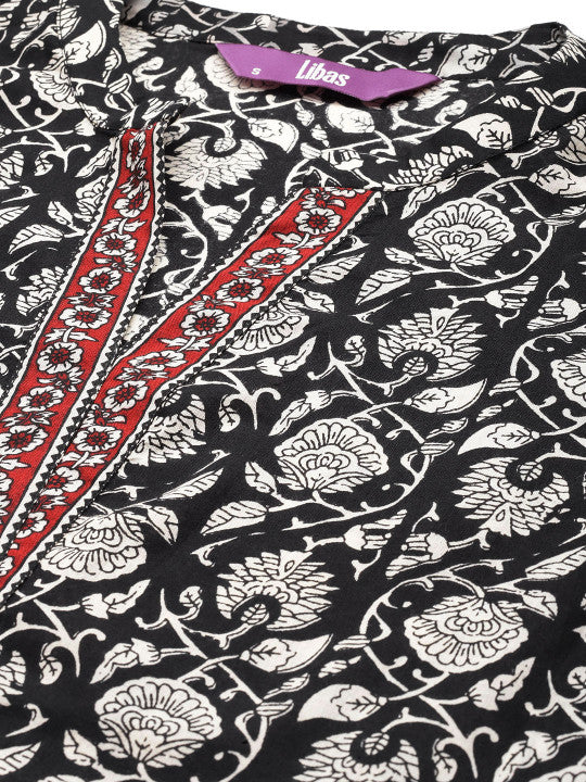 Women Floral Printed Regular Pure Cotton Kurta with Palazzos & Dupatta