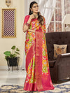 Satrani Floral Zari Silk Blend Sungudi Saree