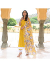 Urbanstree Heer Yellow Anarkali (Set of 3)