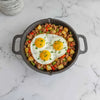 Zishta Cast Iron Loop Round Skillet Dual Handle Induction Friendly