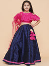 Bitiya by Bhama Girls Printed Ready to Wear Lehenga & Blouse With Dupatta