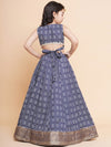 Bitiya by Bhama Girls Bandhani Printed Gotta Patti Ready to Wear Lehenga Choli