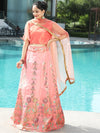 AKS Couture Round Neck Zari Ready to Wear Lehenga & Blouse With Dupatta