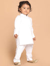 Vastramay Sishu Boys White Pure Cotton Kurta with Pyjamas