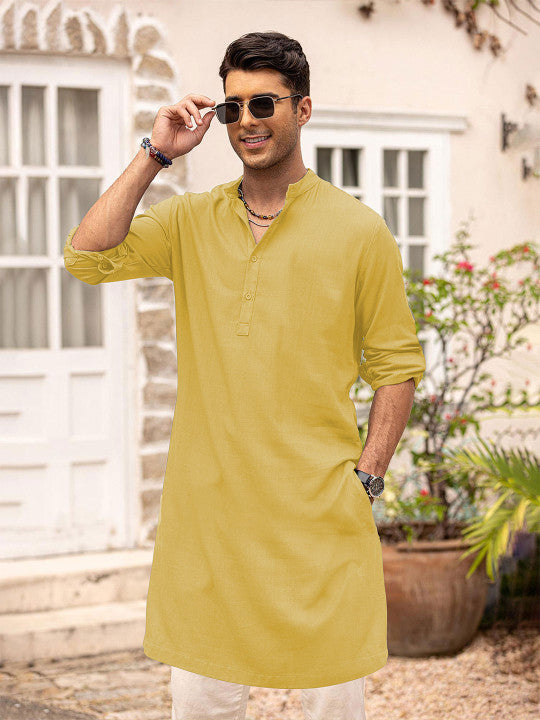 Anouk Men Solid Long Kurta