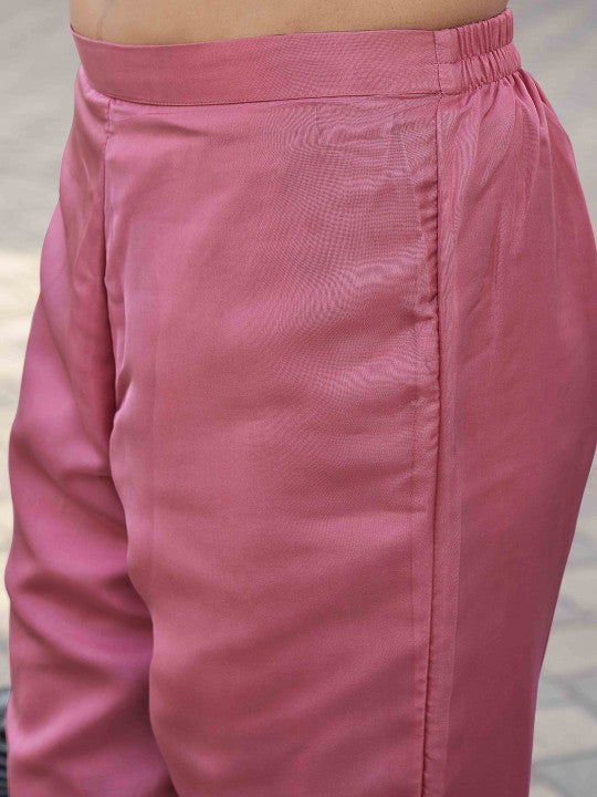 Women Floral Embroidered Regular Thread Work Kurta with Trousers & With Dupatta